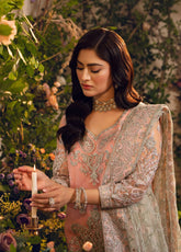 HemStitch Festive Embroidered Net 3 Piece Unstitched Suit HS24FE D-01 RAYA